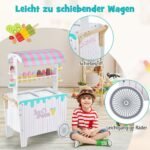 Žaislinis ledų vežimėlis su priedais (Rožinė)