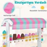 Žaislinis ledų vežimėlis su priedais (Rožinė)