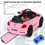 Elektrinis vaikiškas automobilis su 2 4G nuotolinio valdymo pulteliu (Rožinė)