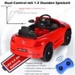 Elektrinis vaikiškas automobilis su muzika ir LED apšvietimu (Raudona)