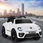 Elektrinis vaikiškas automobilis su muzika ir LED šviesomis (Balta)