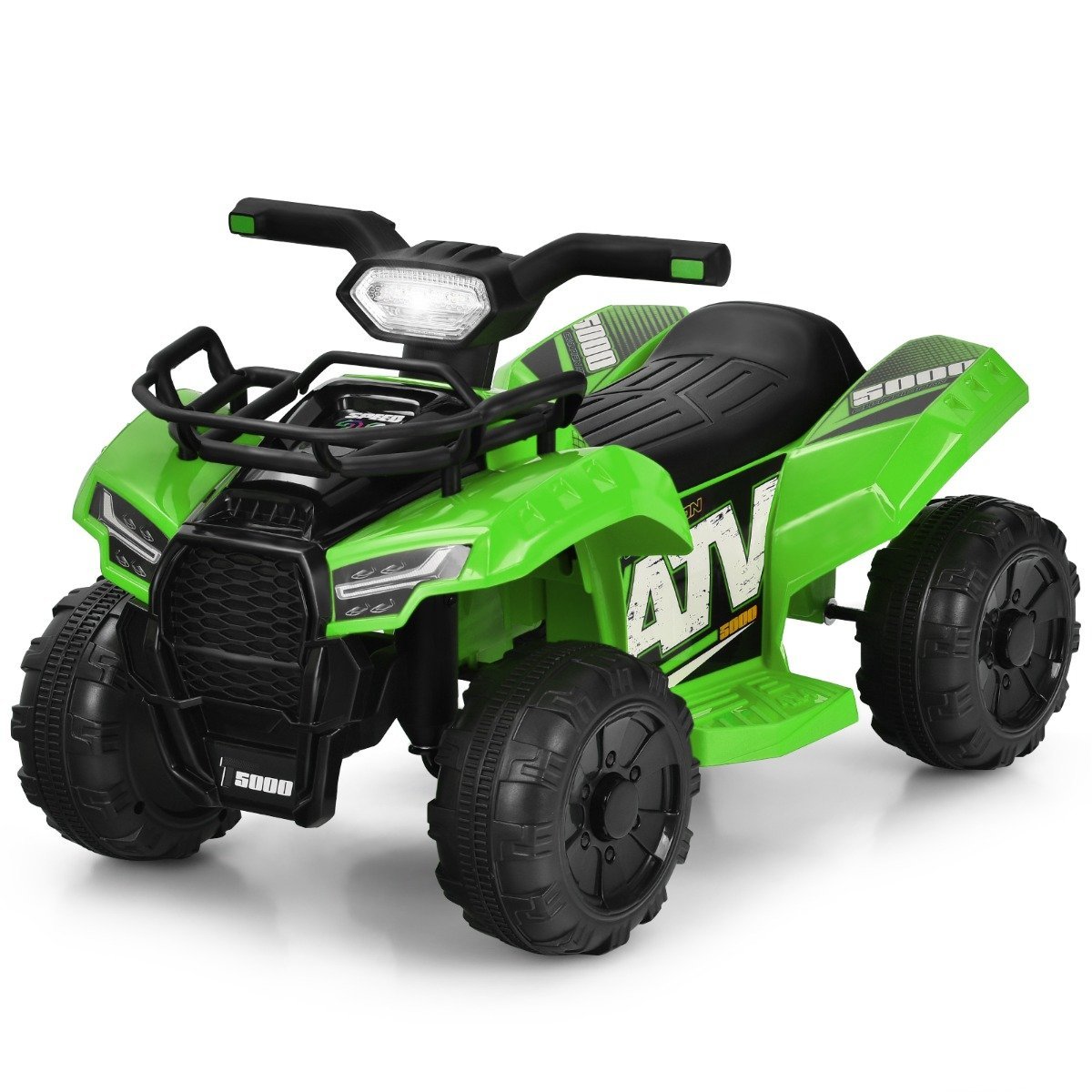 kinder-quad-11799_7_ Elektrinis vaikiškas keturratis su daiktadėže ir LED apšvietimu (Žalia)
