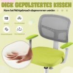 Reguliuojamo aukščio ergonomiška vaikiška biuro kėdė (Žalia)
