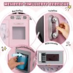 Vaikiška virtuvėlė su priedais ir rašymo lenta (Šviesiai rožinė)