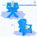 Vaikiška kėdžių ir stalo grupė (Mėlyna)