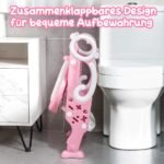 Tualeto treniruoklis su kopėtėlėmis ir rankenomis (Rožinė)