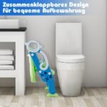 Tualeto kėdutė su kopėtėlėmis ir rankenomis mažyliams (Mėlyna ir žalia)