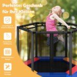 Vaikų lauko ir vidaus batutas su apsauginiu tinkleliu (Mėlyna)