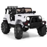 Elektrinis vaikiškas automobilis su 2.4G nuotolinio valdymo pulteliu (Balta)