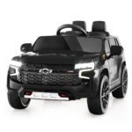 Elektrinis vaikiškas automobilis su 2.4G nuotolinio valdymo pulteliu ir amortizacija (Juoda)