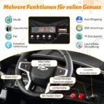 Elektrinis vaikiškas automobilis su 2.4G nuotolinio valdymo pulteliu ir amortizacija (Juoda)