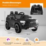 Elektrinis vaikiškas automobilis su 2.4G nuotolinio valdymo pulteliu ir amortizacija (Juoda)