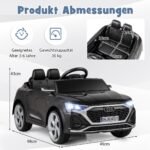 Elektrinė vaikiška transporto priemonė su distanciniu valdymu (Juoda)
