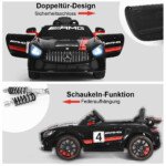 Elektrinis vaikiškas automobilis su 2.4G nuotolinio valdymo pultu (Juoda)