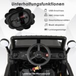 Elektrinis vaikiškas automobilis su 12V akumuliatoriumi ir nuotolinio valdymo pultu (Juoda)