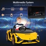 Elektrinė transporto priemonė vaikams su 12V akumuliatoriumi (Geltona)