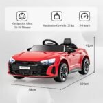 Elektrinis vaikiškas automobilis su nuotolinio valdymo pulteliu ir muzika (Raudona)