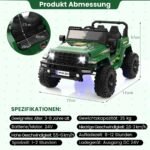 Elektrinis automobilis vaikams dvivietis (Žalia)