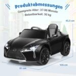 Elektrinis automobilis vaikams su LED ir muzika (Juoda)