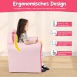 Ergonomiška vaikiška kėdutė su atlošu ir porankiais (Rožinė)