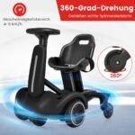 Elektrinis kartingas vaikams 360° sukimasis (Juoda)