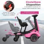 Elektrinis vaikiškas kartingas 360° sukimui (Rožinė)