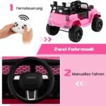 Elektrinė transporto priemonė vaikams su nuotolinio valdymo pultu (Rožinė)