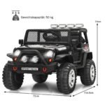 Elektrinis automobilis vaikams su distanciniu valdymu ir garso efektais (Juoda)