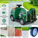 Elektrinis gaisrininkų automobilis su priedais vaikams (Žalia)