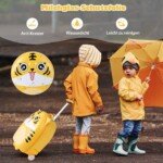 Vaikiškas kelioninis lagaminas su teleskopine rankena ir LED ratukais (Oranžinė)