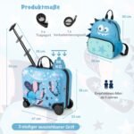 Vaikiškas kelioninis lagaminas ir kuprinė ratukais (Mėlyna)