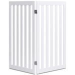 Sulankstomi mediniai gyvūnų atitvarai 89 cm aukščio (Balta)