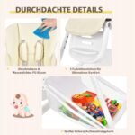 Reguliuojamo aukščio ir atlošo vaikiška kėdutė (Smėlio)