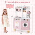 Vaikiška virtuvėlė su priedais (Rožinė)