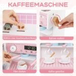 Vaikiška medinė virtuvėlė su priedais (Rožinė)