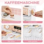 Vaikiška medinė virtuvėlė su priedais (Balta)