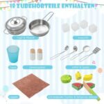 Vaikiška virtuvėlė su priedais 72 x 30 x 90 cm (Balta)