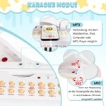 Elektroninis vaikiškas pianinas su 31 klavišu ir kėdute (Balta)