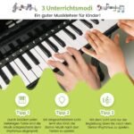 Elektroninis klavišinis instrumentas su 37 klavišais ir kėdute (Juoda)