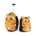 Vaikiškas lagaminas ir kuprinė su ratukais (Geltona)