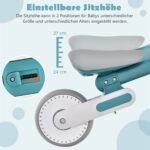 Vaikutis dviratukas be pedalų su reguliuojamu sėdynės aukščiu (Mėlyna)