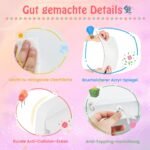 Vaikiškas grožio staliukas su apšvietimu ir veidrodžiu (Balta)