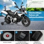 Elektrinis policijos motociklas vaikams (Balta)