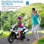 Elektrinis policijos motociklas vaikams (Balta)