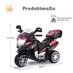 Elektrinis vaikiškas motociklas 6V (Juoda)