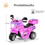 Elektrinis vaikiškas motociklas su muzika ir švieselėmis (Rožinė)