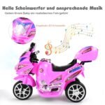 Elektrinis vaikiškas motociklas su muzika ir švieselėmis (Rožinė)