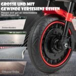 Elektrinis motociklas vaikams su LED žibintais ir USB jungtimi (Raudona)