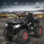 Elektrinis vaikiškas keturratis su LED žibintais (Juoda)