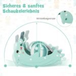 Vaikiška 3-in-1 žaidimų aikštelė čiuožykla arkliukas ir krepšinio lankas (Žalia)